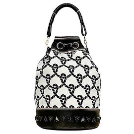 Bolsa Bucket Loewe marrom e branco Marrom Branco