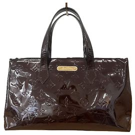 Bolsa Louis Vuitton Wilshire PM Brown Vernis Marrom