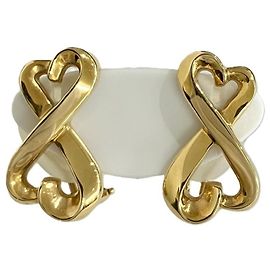 Boucles d'oreilles puces en or 18K Tiffany & Co. Paloma Picasso Doré