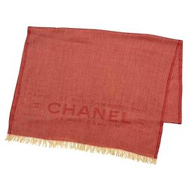 Estola de cachemira roja Chanel Roja