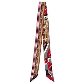 Lenço de seda multicolorido Louis Vuitton Vermelho Multicor