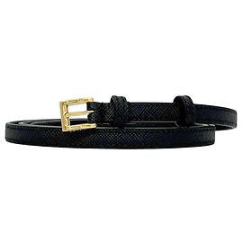 Cinto de couro Saffiano preto Prada Preto