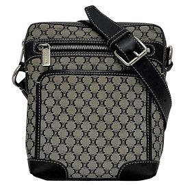Borsa Céline Marrone Nero Pelle Nylon Marrone Nero