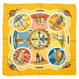 Sciarpa in seta gialla Hermès - BELLES AMURES Giallo