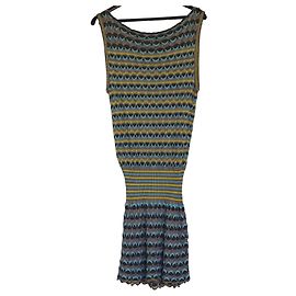 Vestido de verano de punto multicolor Missoni Castaño Azul Gris Amarillo