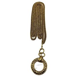 Collar largo con lupa Chanel Dorado