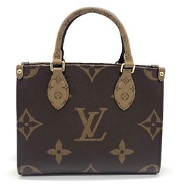 Borsa Tote Louis Vuitton OnTheGo PM Marrone Monogramma