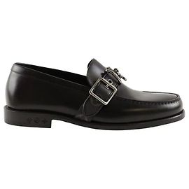 Mocassins Louis Vuitton em couro preto Masculino 43 Preto