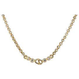 Collier Christian Dior métal Gold Auth SW2416 Doré