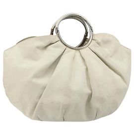 Christian Dior Handtasche aus Leder weiß silber authentisch 185555 Silber Weiß