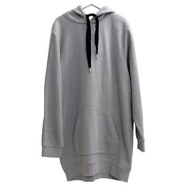 Alexander Wang T-Line Vestido Sudadera con Capucha Gris