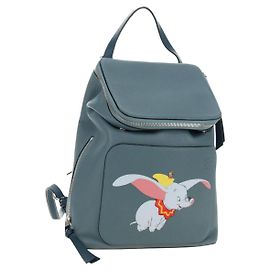 LOEWE Dumbo Goya Disney Collaboration Backpack Leather Silver Blue Auth 185303SAM Silvery Blue