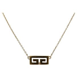 Collier GIVENCHY métal Gold Auth SW2364 Doré