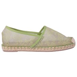 Valentino Garavani Espadrilles basse Valentino in rete e pizzo verde Altro Verde