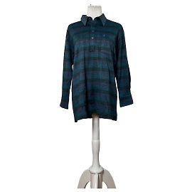 Yves Saint Laurent Polo in Cotone Vintage Saint Laurent Teal Navy Grey XL Blu