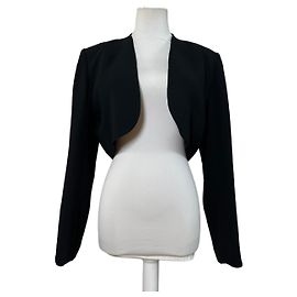 Vintage Givenchy Cropped Wool Blend Jacket Black XL Black