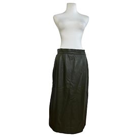 Vintage Dior Lederrock Olivgrün Grün