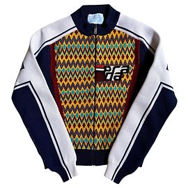Prada Timecapsule 2021 Limited Edition Wool Cardigan White Blue Multiple colors