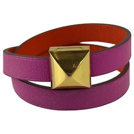 Hermès Hermes Medor Infini Charm Bracelet Red Purple