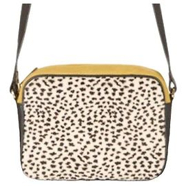 Hobbs London Borsa a Tracolla Stampa Leopardata Nero Giallo Stampa leopardo
