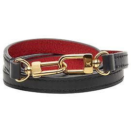 Louis Vuitton Navy Leather Shoulder Strap Navy blue