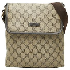 Borsa a tracolla Gucci GG Supreme Marrone Beige
