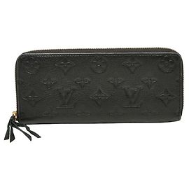 Louis Vuitton Monogram Empreinte Zippy Wallet Black
