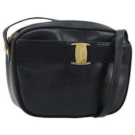 Salvatore Ferragamo Vala Leather Bleu Marine