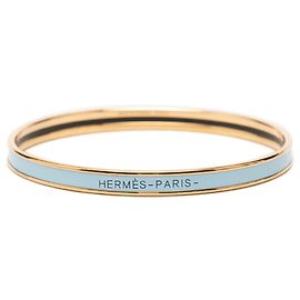 Hermès Pulsera charm de esmalte Hermes Uni XS Azul Dorado