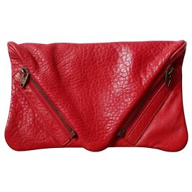 Alexander Wang Clutch de couro vermelho Vermelho