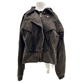 Jaqueta de algodão marrom Isabel Marant Pour H&M Lorena Saravia Marrom