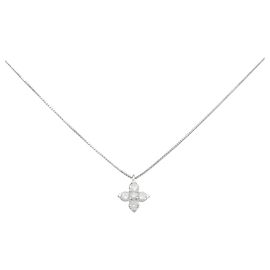 Autre Marque Colar de platina e diamantes Prata