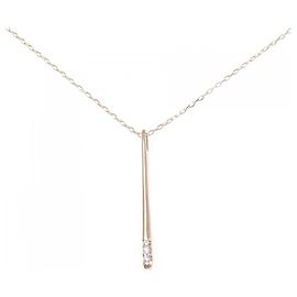 Autre Marque Colar de ouro Au750 e diamantes Rosa