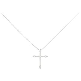 Autre Marque Collana con Croce in Diamanti Au750 D'oro