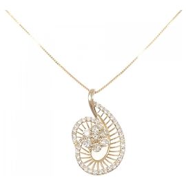 Autre Marque Collier Fleur en Diamants Au750 Rose