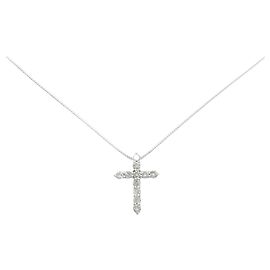 Autre Marque Colar Cross Diamond em Au750 Outro