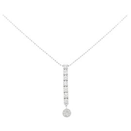 Autre Marque Colar de ouro branco Au750 e diamantes Prata