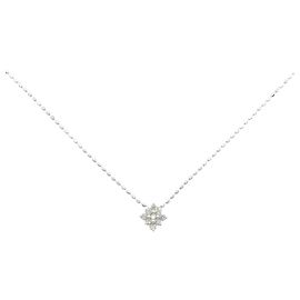 Autre Marque Au750 Diamond Necklace Silvery