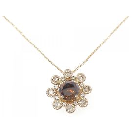 Autre Marque Collar de oro Au750 y diamantes Rosa