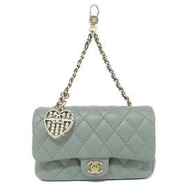 Bijou de sac en agneau Chanel Vert