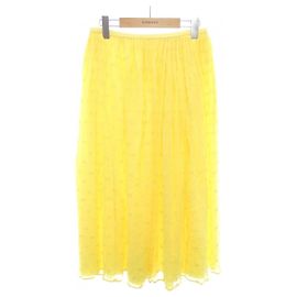 Autre Marque Drawer Skirt Yellow