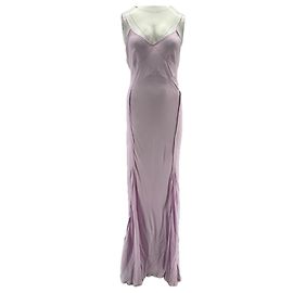 Victoria Beckham x Mango Lila Viscose Maxikleid Lila