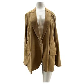 Autre Marque FARAH B Beige Suede Blazer Beige