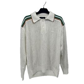 Lacoste Polo aus Lochstrick Weiß