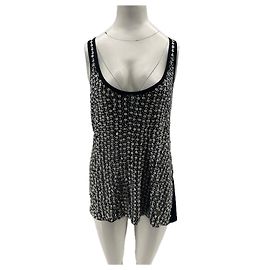 Hôtel Particulier Sequin Top Black Viscose Black