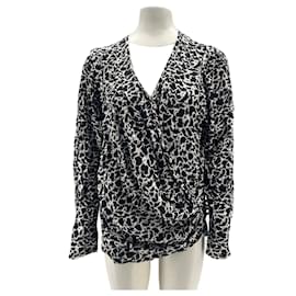 Isabel Marant Etoile Patterned Viscose Blouse Black Black