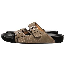 Isabel Marant Sandales en daim olive - taille EU 38 Vert