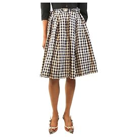 Comme Des Garcons Gonna a quadretti vichy bianca e blu navy - taglia S Blu navy