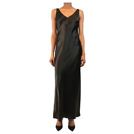 Vince Robe nuisette en satin noir - taille XS Noir