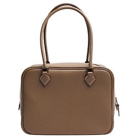 Hermès Bolsa Plume 20 Etoupe Marrom